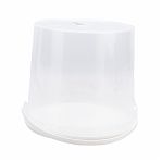 Ведро хозяйственное Бриг с крышкой, круглое, пластик, прозрачное, 5.7 л