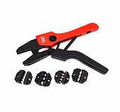 Пресс-клещи КВТ СТК+8 83347, с набором номерных матриц, автоклеммы, в сумке