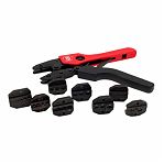 Пресс-клещи КВТ СТК+8 83347, с набором номерных матриц, автоклеммы, в сумке