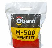 Цемент Obern М-500, вяжущий, для изготовления бетонов и строительных растворов, 5 кг
