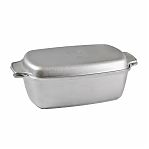 Гусятница Kukmara алюминиевая, с крышкой, объем 5.5 л, серый металлик