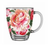 Кружка Декостек Корнелия 363168, стеклянная, розовая, 350 мл