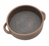 Сковорода Семейная Р3978, диаметр 250 мм, объем 2 л, красная глина, без глазури, без крышки