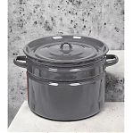 Бак-кастрюля 16 литров Керченский металлургический завод 42804-262/42815-263, эмалированный, без рисунка, с крышкой