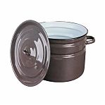 Бак-кастрюля 16 литров Керченский металлургический завод 42804-262/42815-263, эмалированный, без рисунка, с крышкой