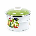 Кастрюля эмалированная СтальЭмаль 426997, Авокадо, объем 5.5 л