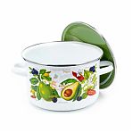 Кастрюля эмалированная СтальЭмаль 426997, Авокадо, объем 5.5 л