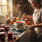 Кастрюля эмалированная СтальЭмаль 426997, Авокадо, объем 5.5 л