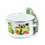 Кастрюля эмалированная СтальЭмаль 426997, Авокадо, объем 5.5 л