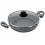 Жаровня Scovo Stone Pan ST-042, алюминий, антипригарное покрытие, со стеклянной крышкой, 28 см