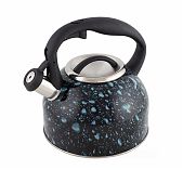 Чайник со свистком Mallony Lacrima 003979, нержавеющая сталь, черный, 2.5 л