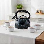 Чайник со свистком Mallony Lacrima 003979, нержавеющая сталь, черный, 2.5 л