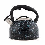 Чайник со свистком Mallony Lacrima 003979, нержавеющая сталь, черный, 2.5 л