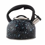 Чайник со свистком Mallony Lacrima 003979, нержавеющая сталь, черный, 2.5 л