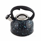 Чайник со свистком Mallony Lacrima 003979, нержавеющая сталь, черный, 2.5 л