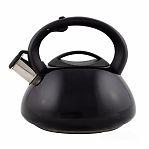 Чайник матовый Mallony MAL-105-N, нержавеющая сталь, черный, со свистком, индукция, 3 л