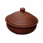 Сковорода с крышкой Р3811, диаметр крышки 26 см, красная глина