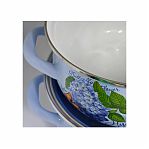 Набор эмалированных кастрюль Керченский металлургический завод Гортензия-Экстра, 2л, 3л, 4л, с крышками