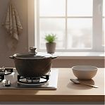 Кастрюля алюминиевая Мечта Гранит 43803И, антипригарное покрытие, крышка стекло, круглая, 3 л