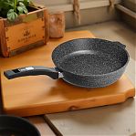 Сковорода литой алюминий Мечта Гранит black 18802, диаметр 180 мм, антипригарное покрытие