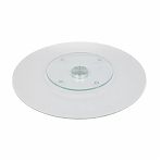 Блюдо для сервировки Daniks 479014, стекло, круглое, вращающееся, мороженое, 30 см