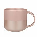 Кружка Bronco Velour 407-139, фарфор, розовая, для холодных и горячих напитков, 440 мл