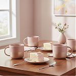 Кружка Bronco Velour 407-139, фарфор, розовая, для холодных и горячих напитков, 440 мл