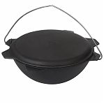 Казан чугунный Manoli СК10-01 с крышкой-сковородой диаметр 360 мм, объем 10 л