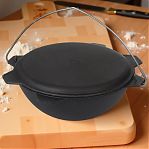 Казан чугунный Manoli СК10-01 с крышкой-сковородой диаметр 360 мм, объем 10 л