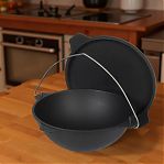 Казан чугунный Manoli СК12-01 с крышкой-сковородой диаметр 400 мм, объем 12 л