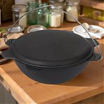 Казан чугунный Manoli СК12-01 с крышкой-сковородой диаметр 400 мм, объем 12 л