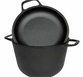 Кастрюля чугунная Гардарика 13064 с крышкой-сковородой,  диаметр 260 мм, объем  6 л