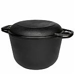 Кастрюля чугунная Гардарика 13064 с крышкой-сковородой,  диаметр 260 мм, объем  6 л