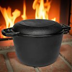 Кастрюля чугунная Гардарика 13064 с крышкой-сковородой,  диаметр 260 мм, объем  6 л