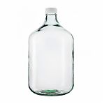 Бутыль винная Казак ТО 58, с крышкой, стеклянная, прозрачная, 15 л
