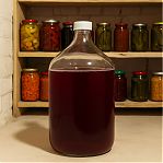 Бутыль винная Казак ТО 58, с крышкой, стеклянная, прозрачная, 15 л