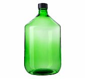 Бутыль винная Казак ТО 58, с крышкой, стеклянная, зеленая, 15 л