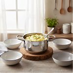 Кастрюля Daniks GS-01363-16CA Нолан, нержавеющая сталь, крышка стекло, индукция, 1.9 л