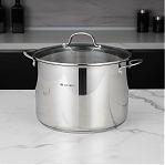 Кастрюля Daniks GS-01338-28HCA -12L Профессионал, нержавеющая сталь, индукция, 12 л