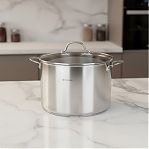 Кастрюля Daniks GS-01338-28HCA -12L Профессионал, нержавеющая сталь, индукция, 12 л