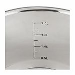 Кастрюля Daniks GS-01363-20CA Нолан, нержавеющая сталь, крышка стекло, индукция, 2.6 л