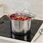 Кастрюля Daniks GS-01338-24HCA Профессионал, нержавеющая сталь, крышка стекло, индукция, 8 л