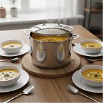 Кастрюля Daniks GS-01338-24HCA Профессионал, нержавеющая сталь, крышка стекло, индукция, 8 л