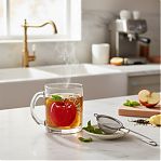 Кружка ОСЗ С1208, Чайная Полезное яблоко, стекло, диаметр 80 мм, 320 мл