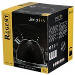 Чайник Regent Inox Linea TEA 78-002, объем 3 л, со свистком, нержавеющая сталь, цвет черный 