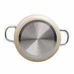 Кастрюля Agness 906-261, 1350 мл, антипригарное покрытие, стеклянная крышка, 80х160 мм, цвет бежевый