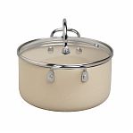 Кастрюля Agness 906-261, 1350 мл, антипригарное покрытие, стеклянная крышка, 80х160 мм, цвет бежевый