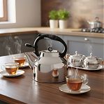 Чайник Agness UD-451104, со свистком, нержавеющая сталь, 2.8 л