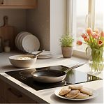 Сковорода из нержавеющей стали Gold House GH-1849, без крышки, диаметр 240 мм, антипригарное покрытие