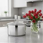Кастрюля нержавеющая сталь Swisgold Dolores капсульное дно, с крышкой, 3.6 л